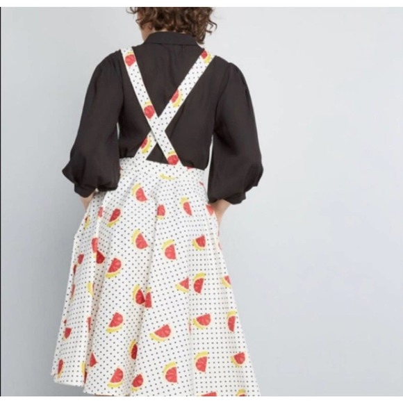 Collectif X ModCloth Pinup Grapefruit Citrus Circle Jumper Size XS - Picture 2 of 7